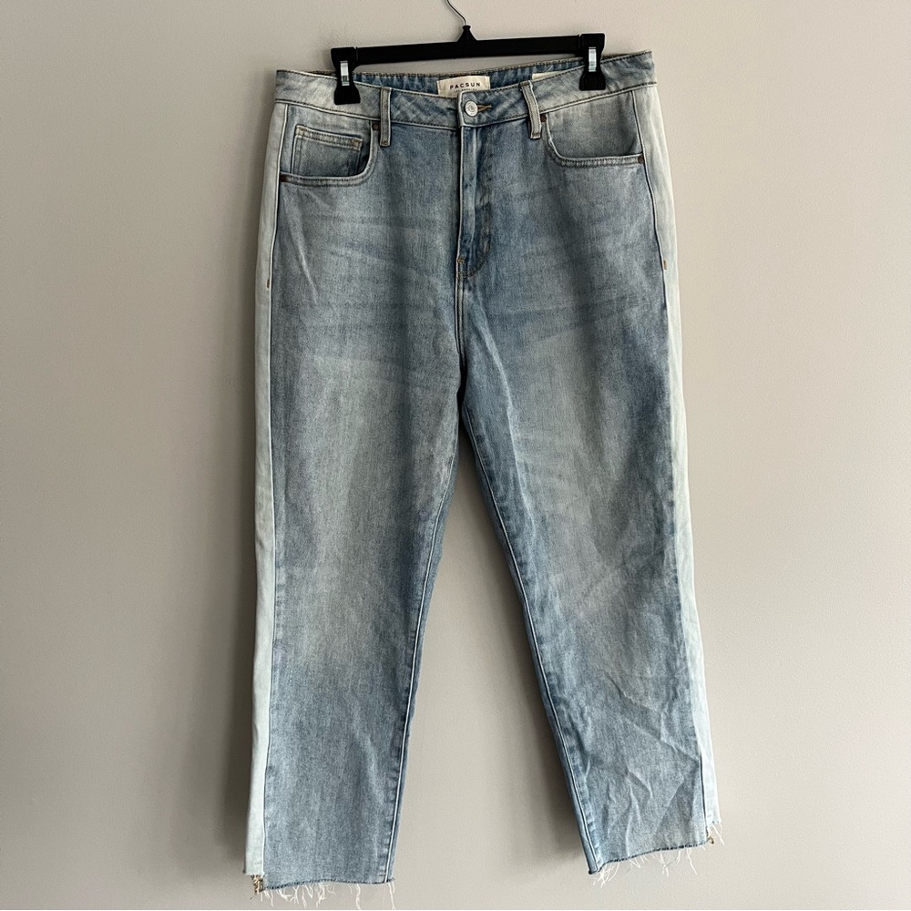 PacSun Two Tone Light Blue Mom Ankle Jeans size 30